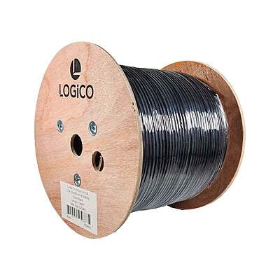 Cat6 UTP Outdoor Direct Burial BC 23AWG 1000Ft Black