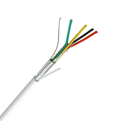 18AWG/4C STRANDED BC SHIELDED CMR/CL3R 1000FT WHITE 18AWG/4C STRANDED BC SHIELDED CMR/CL3R 1000FT WHITE