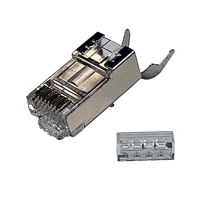 CAT6/CAT6A Extra Large RJ45 8P8C Pass Through Modular Plug Shielded connector, 100pcs