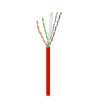 Cat6 UTP Bulk Ethernet Network Cable 550Mhz Pure Copper Riser Red 1000ft Cat6 UTP Bulk Ethernet Network Cable 550Mhz Pure Copper Riser Red 1000ft